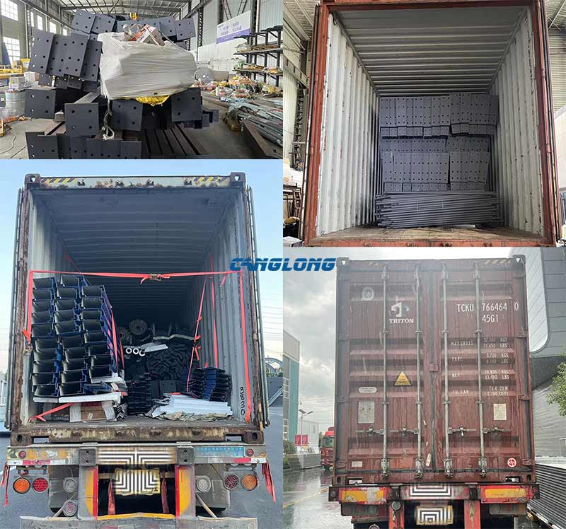 steel structure packaged and shipped