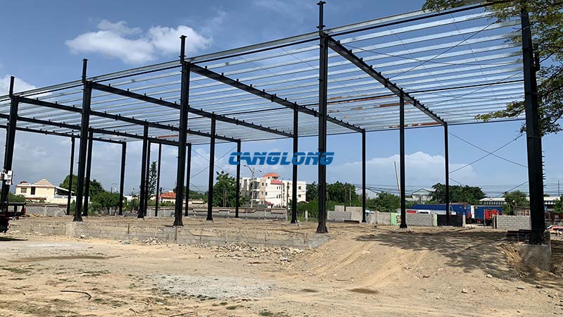 factory warehouse steel structure installation