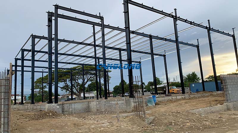 factory warehouse steel structure installation