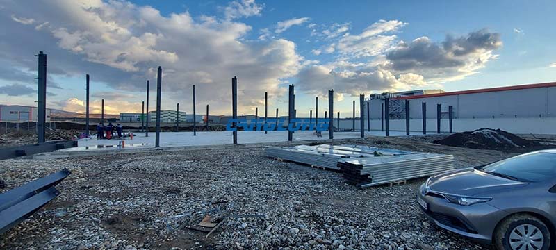 industrial plant steel structures installation