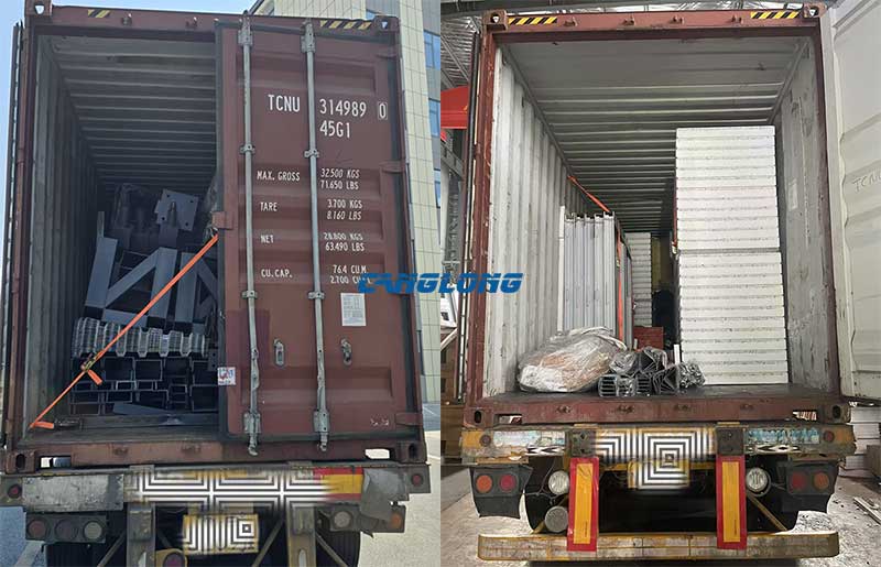 steel structure kit shipment