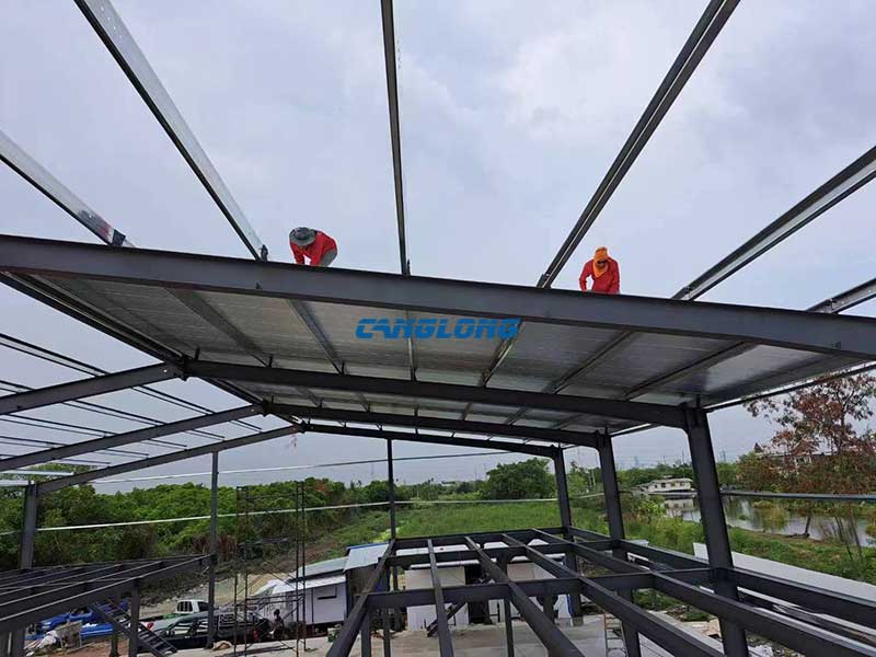 warehouse roof installation
