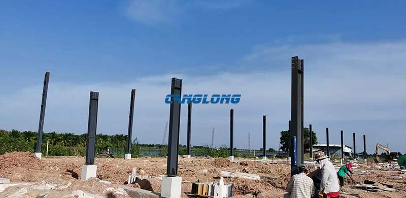 steel columns installation