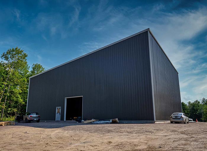 single slope roof steel building