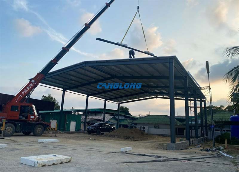 steel structure shed construction