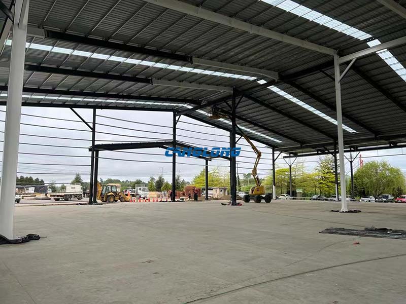 steel structure workshop installation