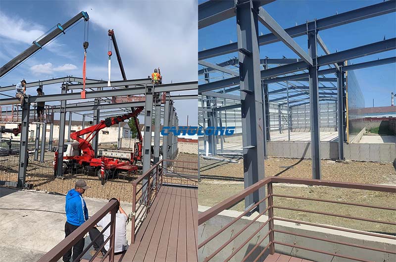 Mongolia factory workshop steel structure installation