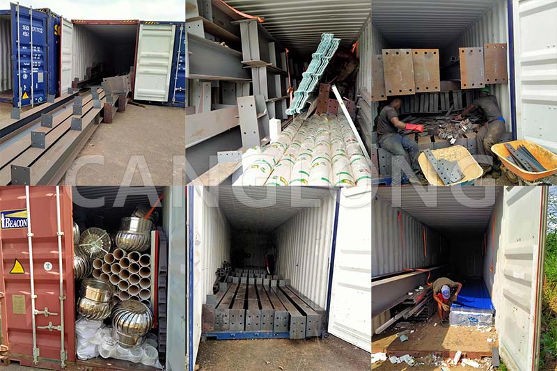 warehouse steel structure kits arrived