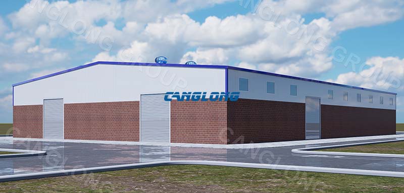 Guinea factory shed 3D model design