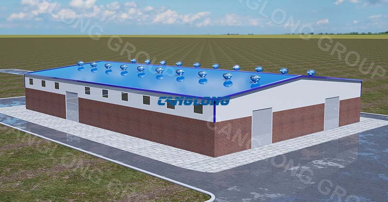 Guinea factory shed 3D model design