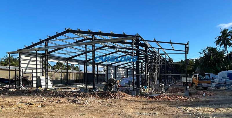 chicken shed steel structure installation