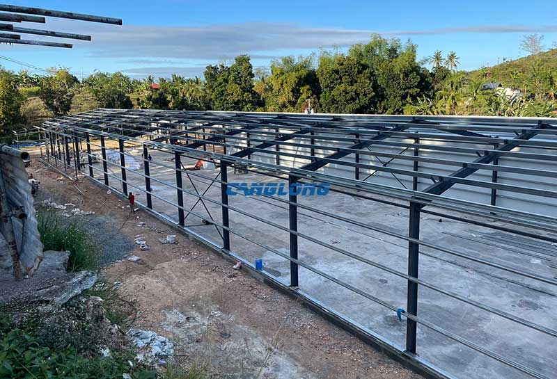 chicken shed steel structure installation