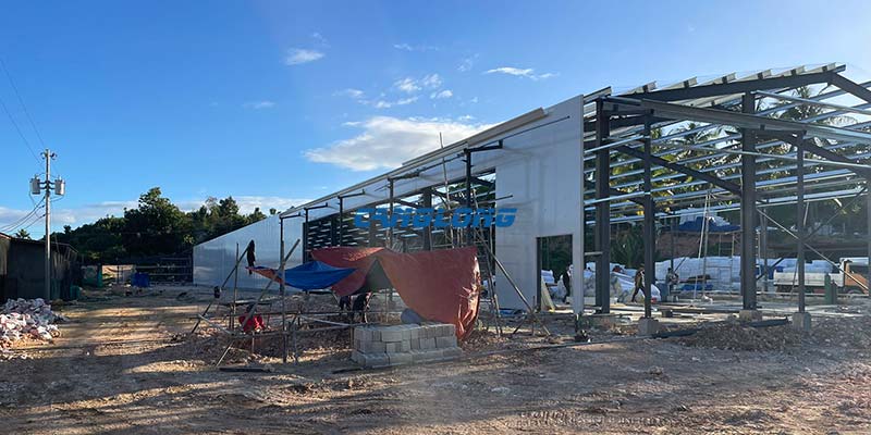 chicken shed steel structure installation