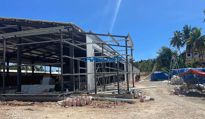 chicken shed steel structure installation
