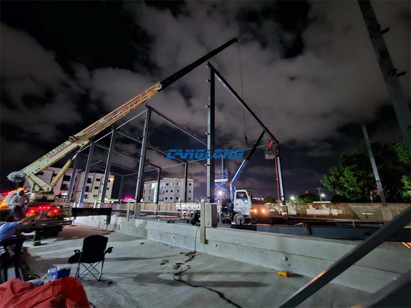 Dominica Cold Warehouse Steel Structure Installation