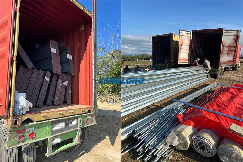 warehouse steel structures arrived