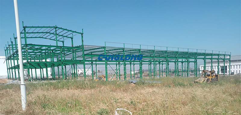 Morocco Warehouse Steel Structure Installation