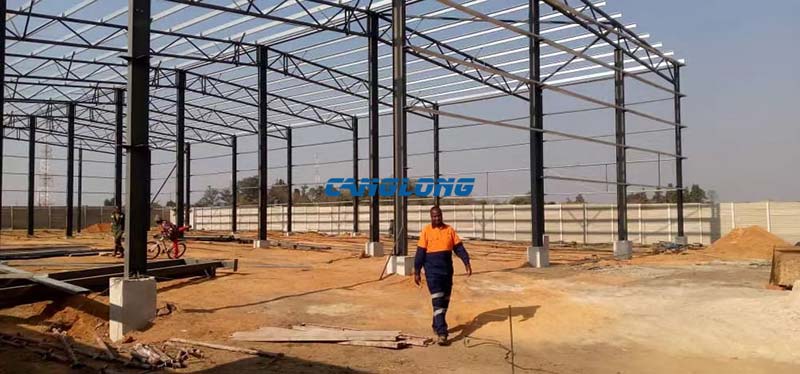 Zimbabwe Truss Warehouse Steel Structure Installation