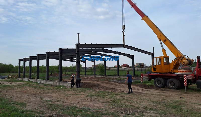 Romania Steel Warehouse Steel Structure Installation
