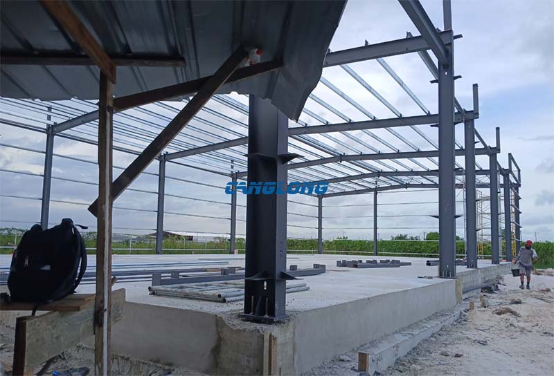 Guyana Small Warehouse Steel Structure Installation