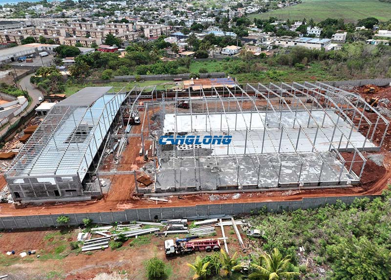 Mauritius Factory Building Steel Structure Installation