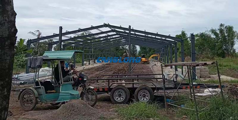Philippine Chicken Coop Steel Structure Installation