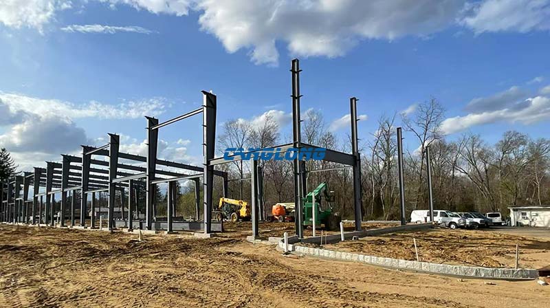 USA Commercial Building Steel Structure Installation