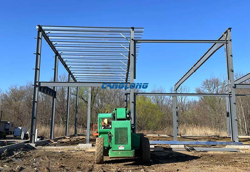 USA Commercial Building Steel Structure Installation