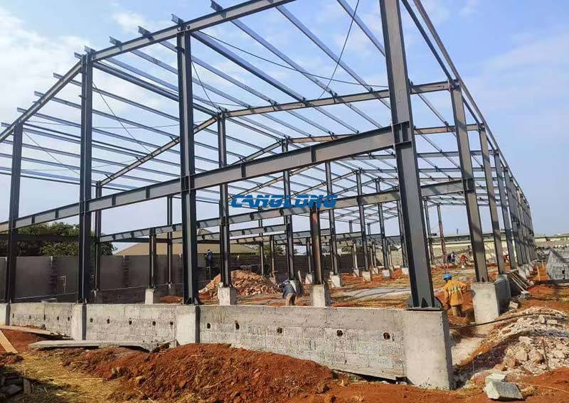Zambia Mezzanine Warehouse Steel Structure Installation
