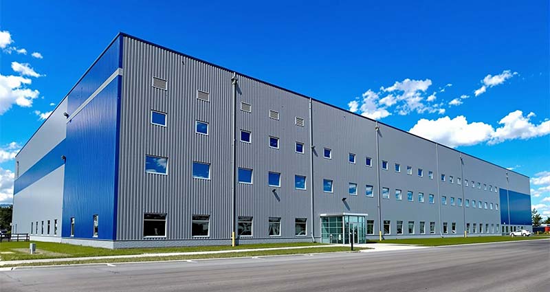 steel-structured industrial factory