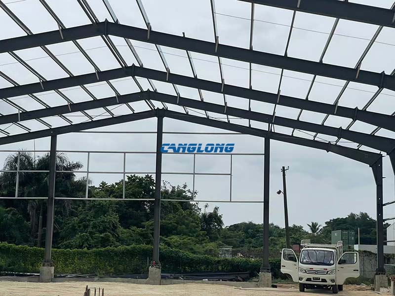 Dominica Mortar Warehouse Steel Structure Installation