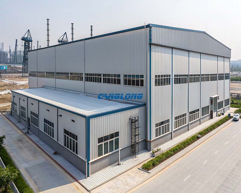 double-layer steel structure factory building