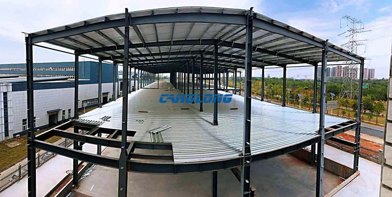 double-layer steel structure factory building