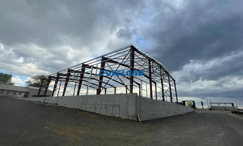 USA Workshop Building Steel Structure Installation
