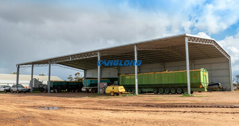 agricultural machinery storage shed