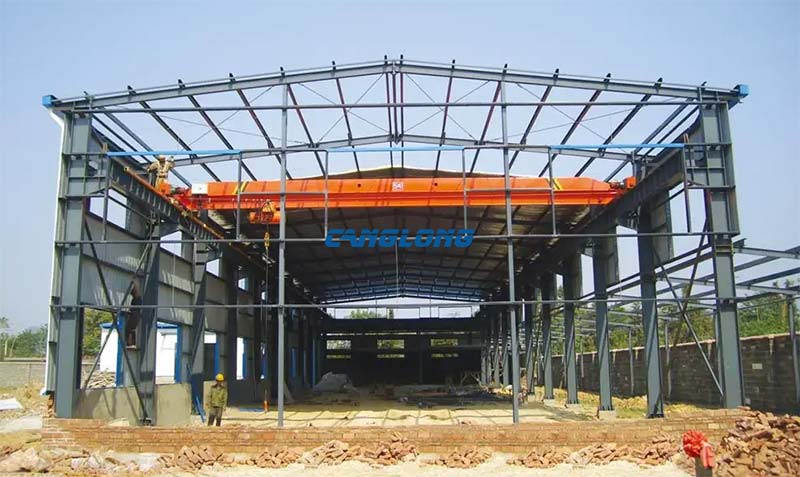 Factory Building With Crane