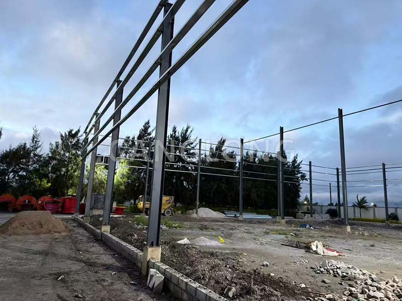 Zambia 1200㎡ steel warehouse construction