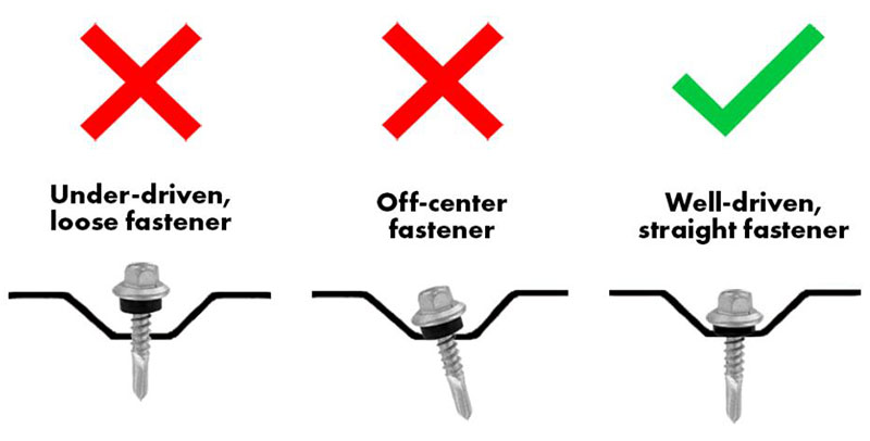 instructions for using self tapping screws