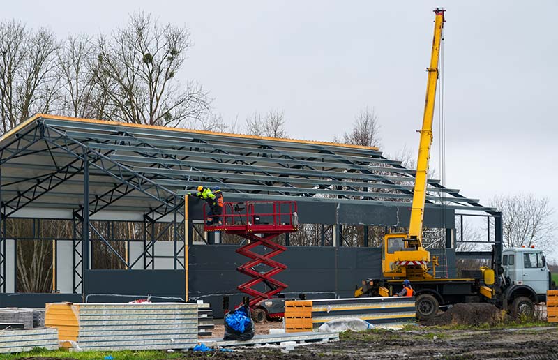 PU roofing panels installation