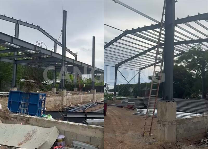 Dominican Industrial Warehouse Steel Structure Installation