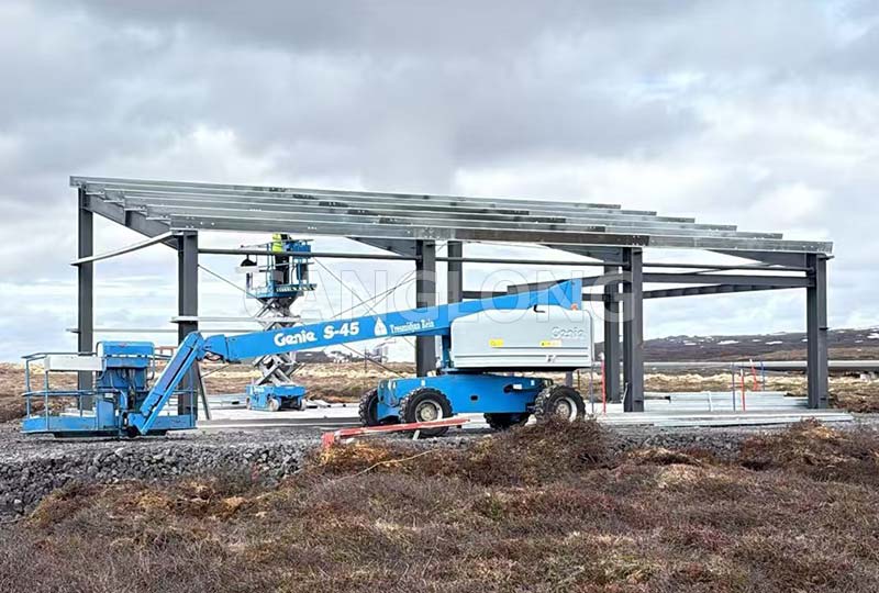 Canglong delivers energy-saving single slope steel workshop in Iceland