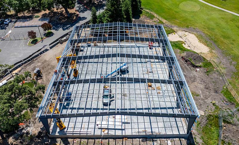 single story large span steel structure warehouse