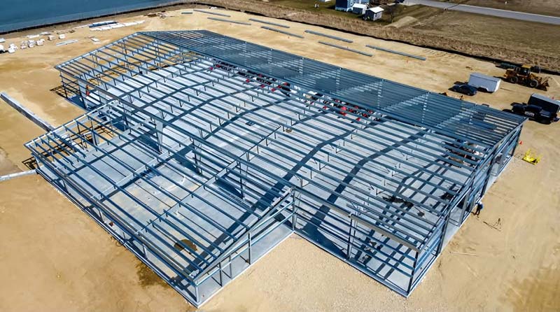 single story large- span steel structure warehouse